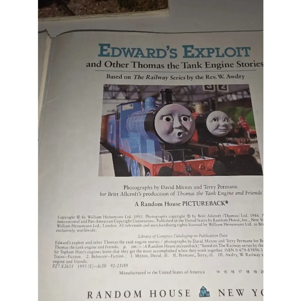 Vintage 90s Thomas the Tank Engine Train Book lot of 7